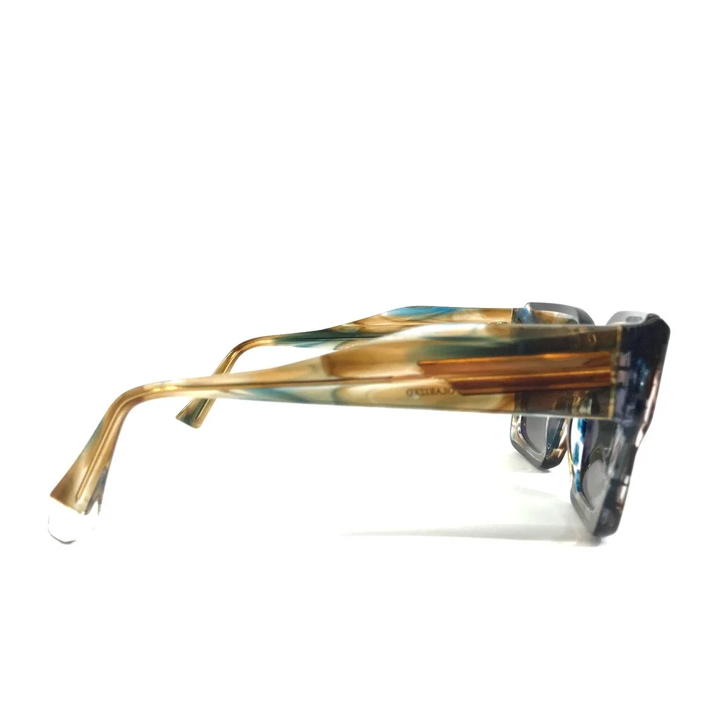 Gigi Studios Sunglasses KENDALL 6737G/0 Striped Brown Butterfly w/ Green Lenses